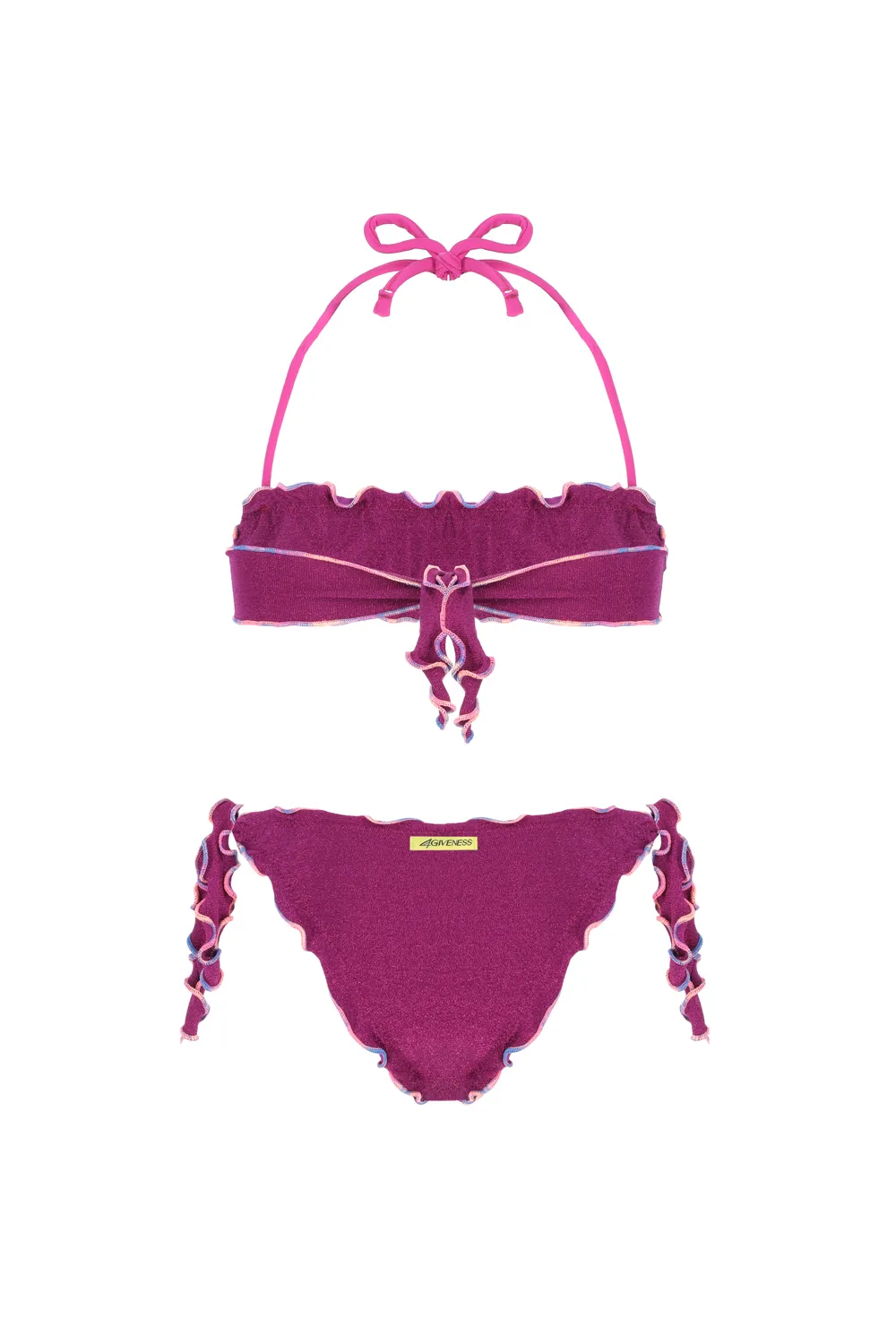 4 Giveness fascia costume bikini bimba slip nodi