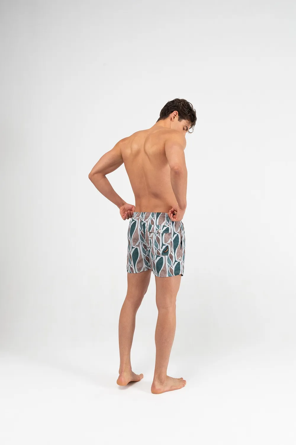 Mosso Sunwear costume boxer pesci verde riciclato
