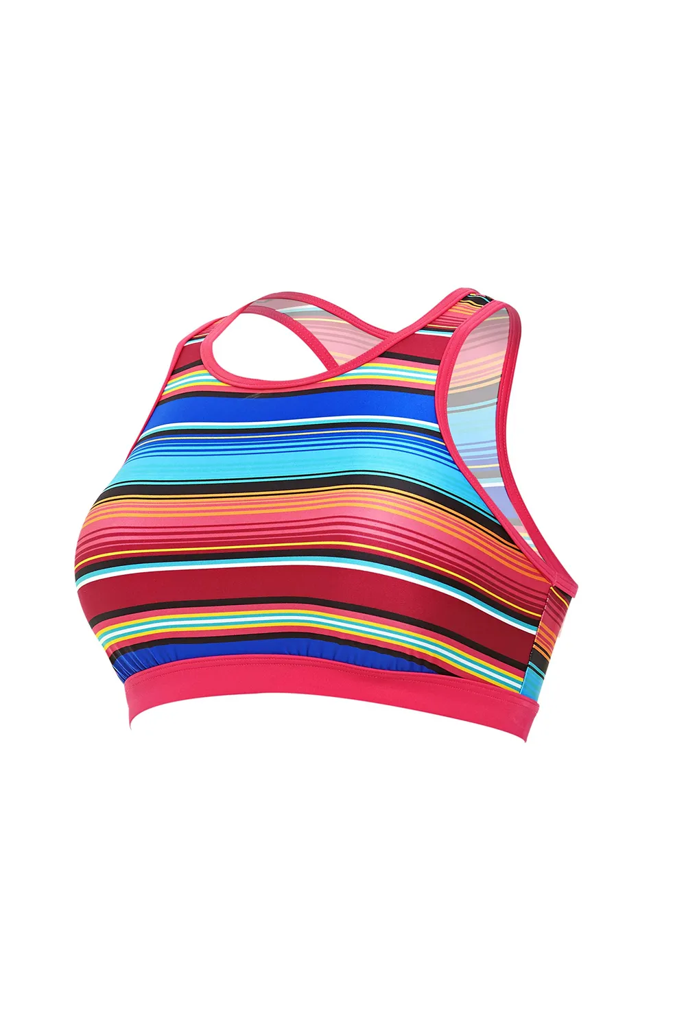 Zoggs Mexicali Crop Top Costume Taglia 46 righe sostegno