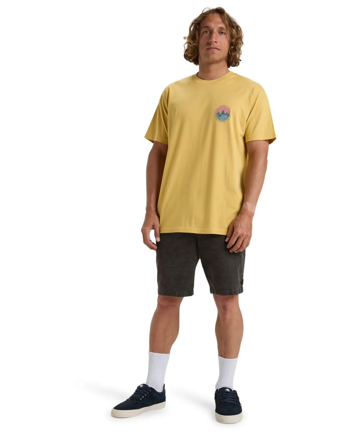 Billabong Brightness SS t-shirt uomo L Senape cotone