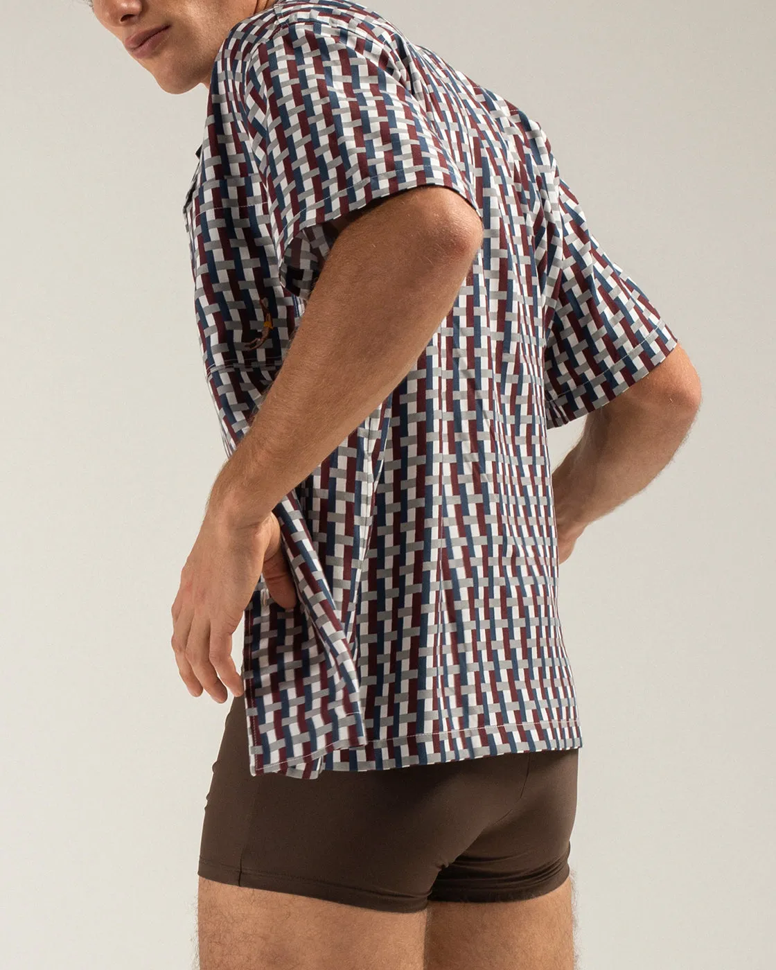 Mosso Sunwear Intreccio camicia multicolor manica corta