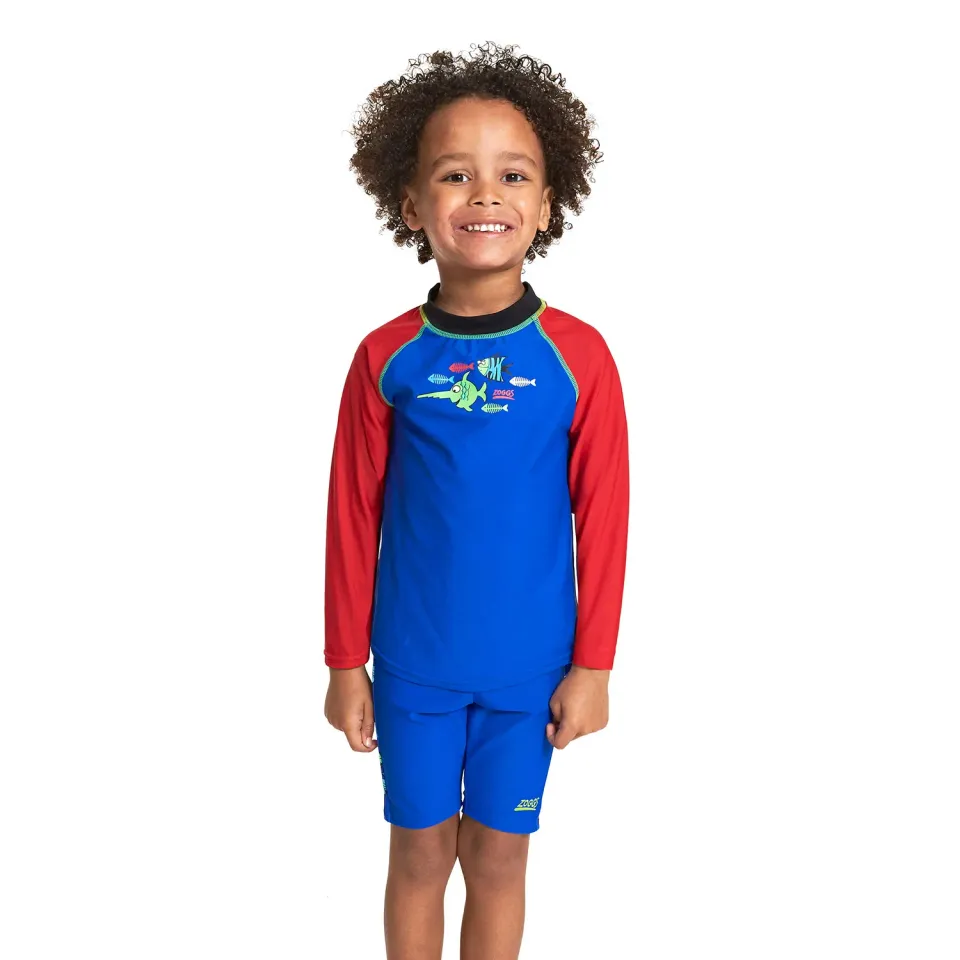Zoggs Sea Saw Long Sleeve Sun Top rash guard bimbo UPF50+