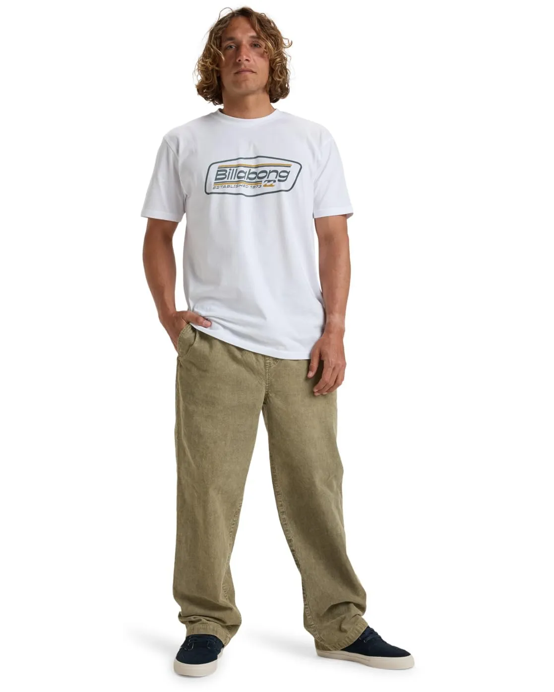 Billabong Larry Cord pantaloni uomo velluto vita elastica
