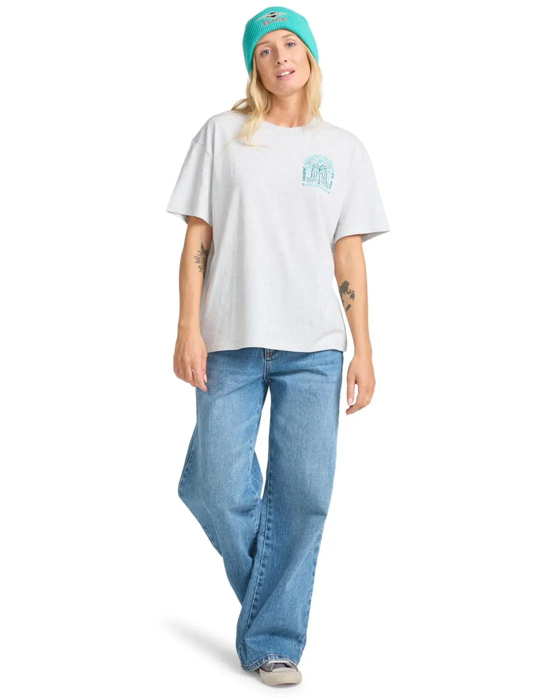 Billabong Always Looking T-Shirt Donna S Grigio Chiaro