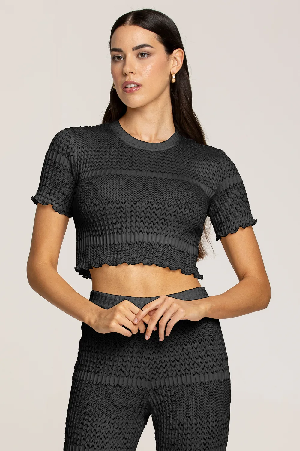 4 Giveness Iconico Pink maglia crop copricostume rosa