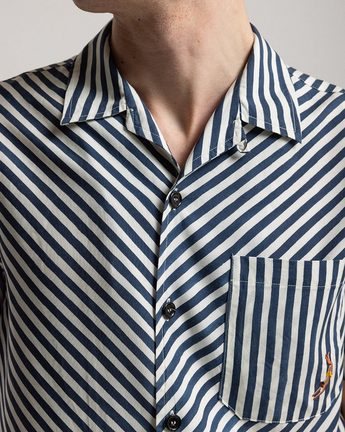 Mosso Sunwear Wave camicia blu manica corta