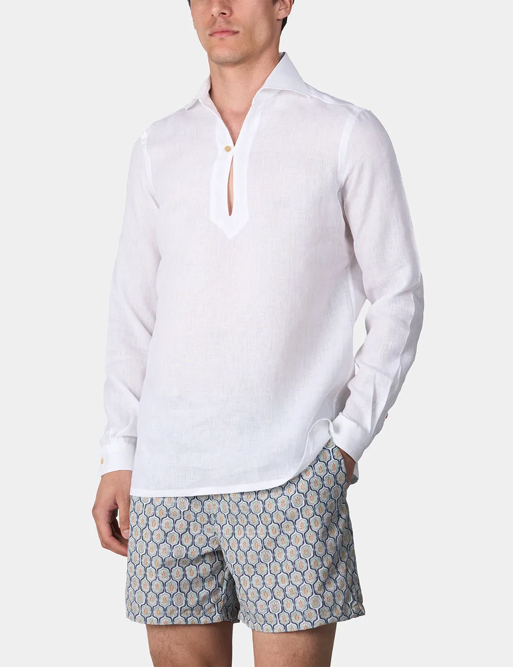 Ripa Ripa Capri Bianca camicia lino bianca