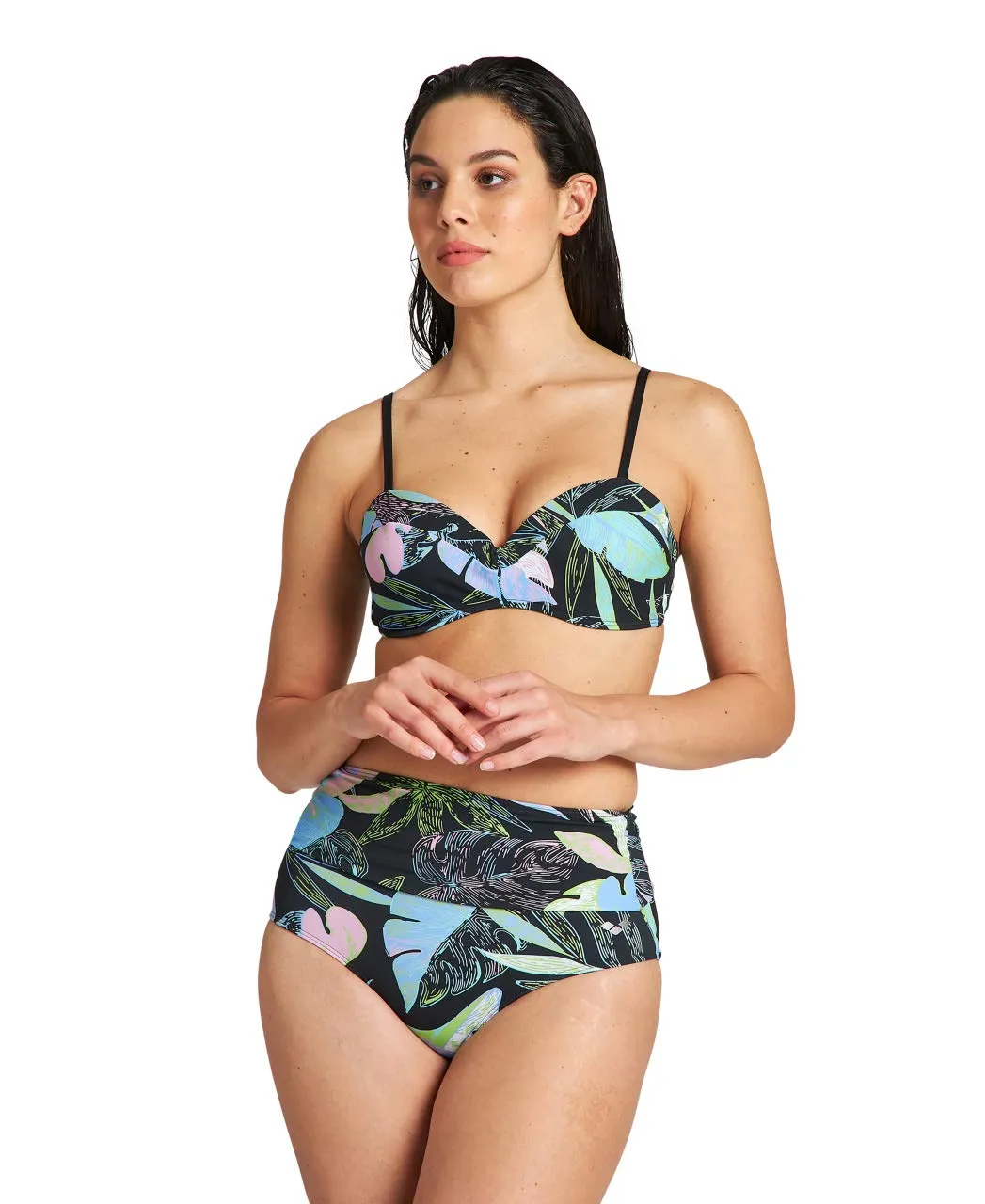 Arena Cecilia Bikini Donna Nero Coppa B modellante due pezzi