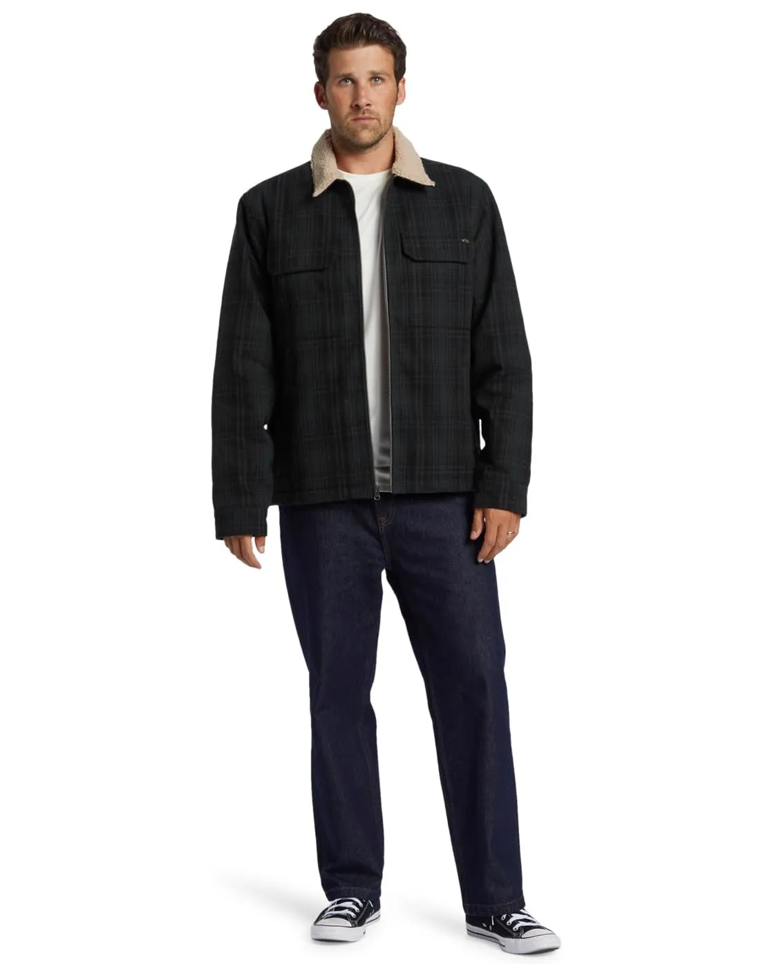 Billabong Barlow Sherpa giacca uomo marrone antivento