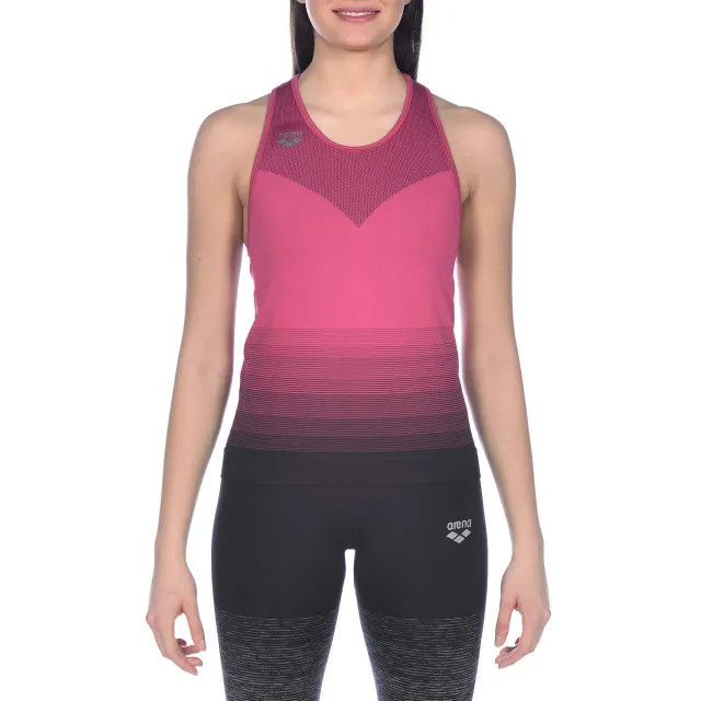 Arena Seamless Tank Top canotta donna nera senza cuciture