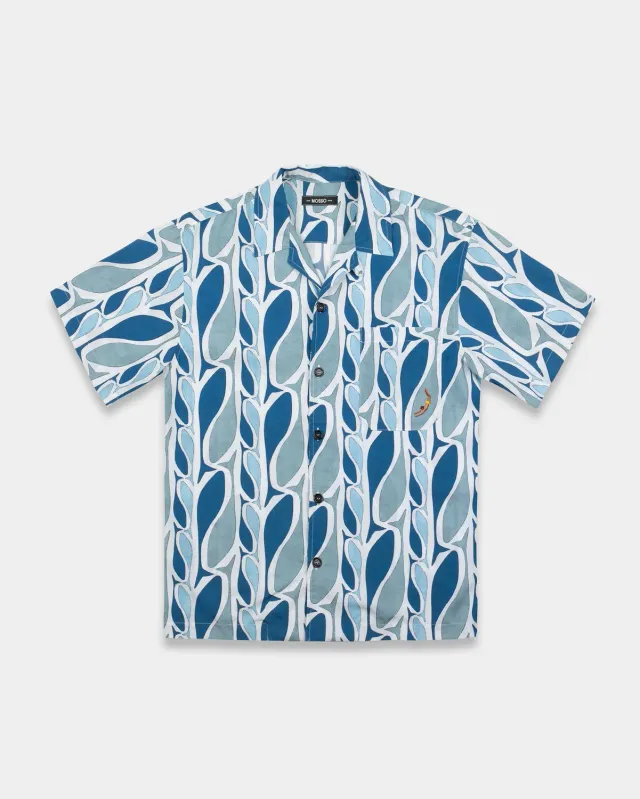 Mosso Sunwear Pesci camicia maniche corte bianca pesci