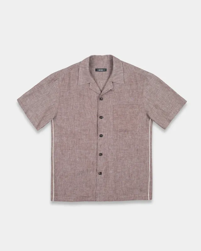 Mosso Sunwear Athens camicia lino marrone manica corta
