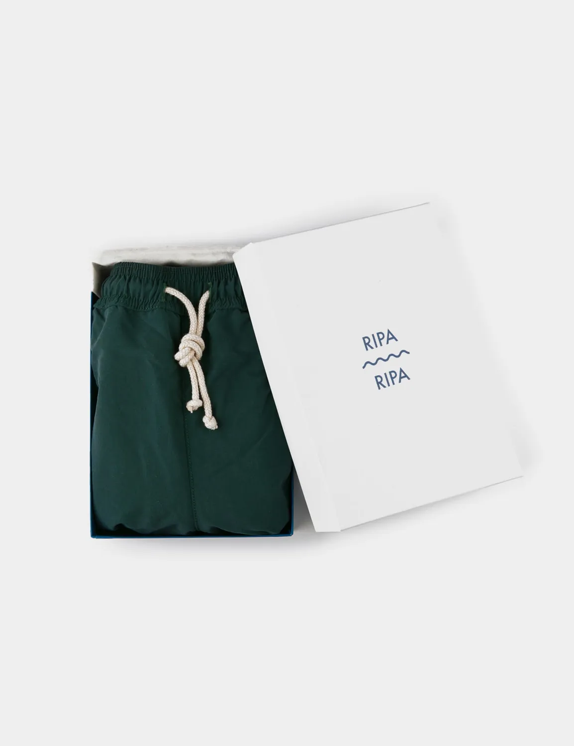 Ripa Ripa Verde Pino Costume Mare Uomo Tinta Unita