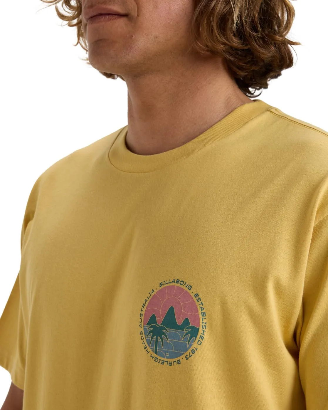 Billabong Brightness SS t-shirt uomo L Senape cotone