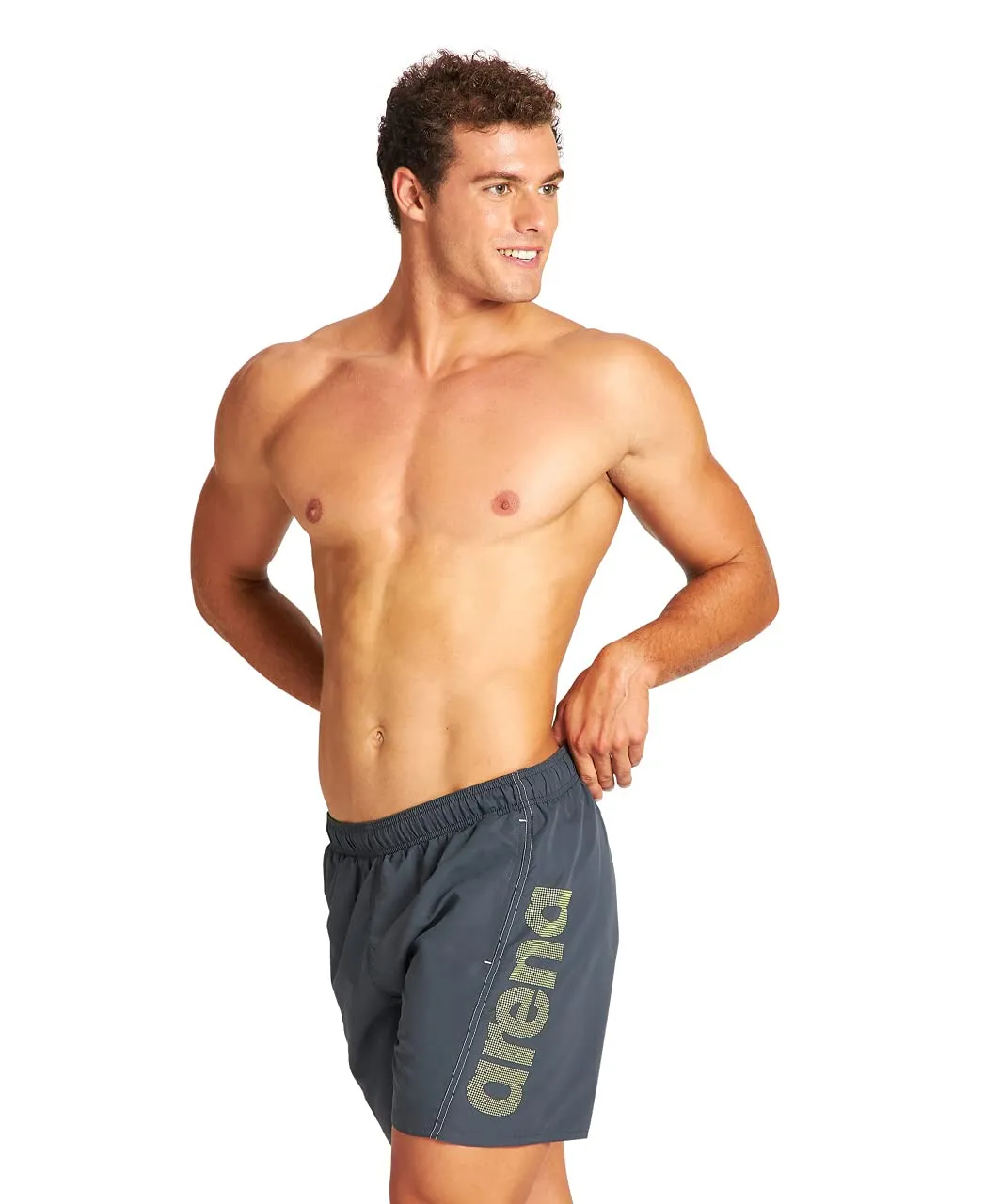 Arena Logo boxer mare uomo nero black-white asciugatura rapida
