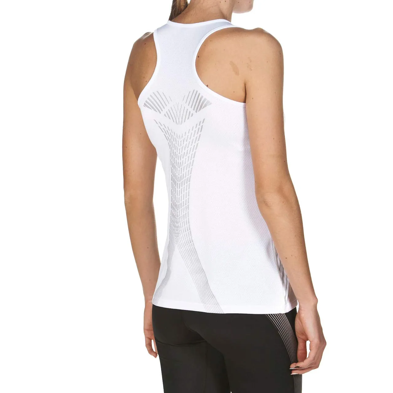 Arena Run Tank Top canotta donna XS bianca traspirante running