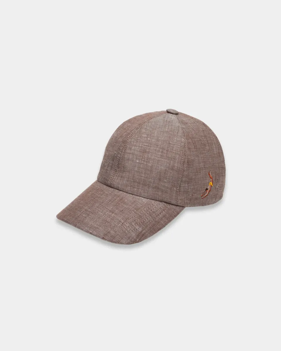Mosso Sunwear cappellino baseball marrone in lino