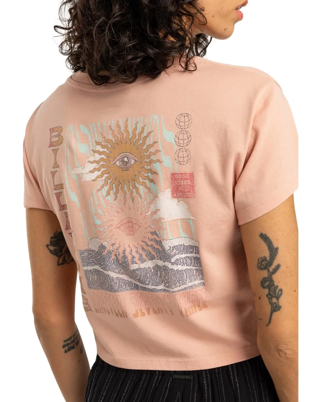 Billabong Vibes Around t-shirt donna L cotone bianca