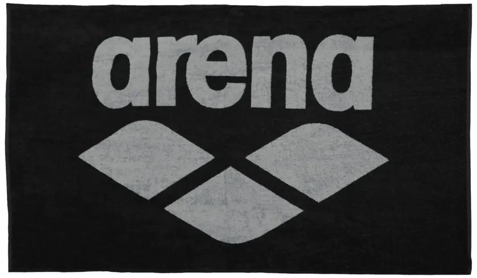 Arena Pool Soft asciugamano Black-Grey 150x90 cotone