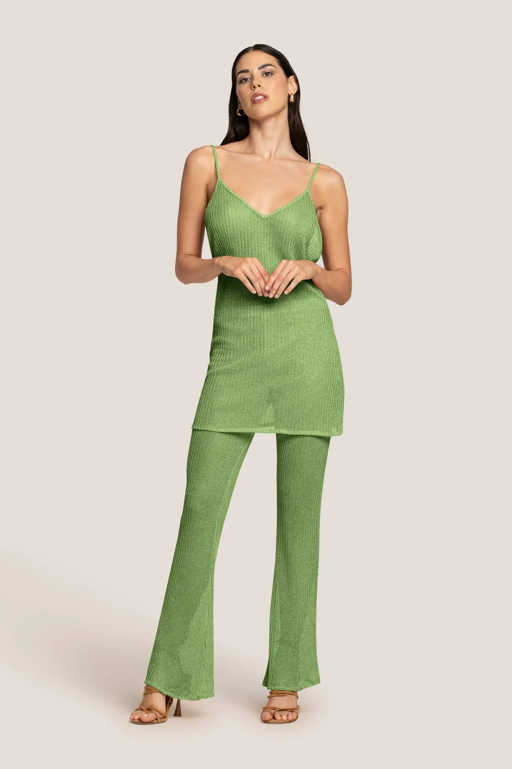 4Giveness Transparent Soft pantaloni zampa neri cover up
