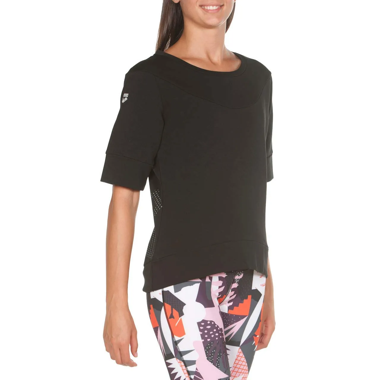 Arena Gym S/S Fleece maglia fitness donna taglio ampio