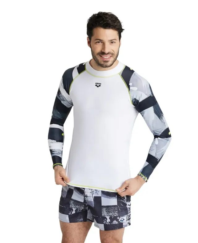 Arena Rash Vest Allover Maglia UV Uomo Maniche Lunghe