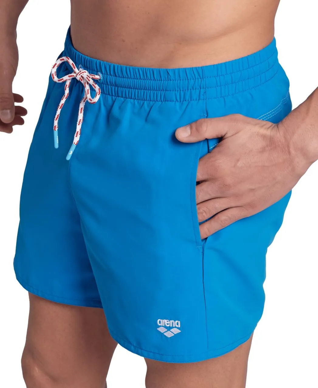 Arena Pro_File Logo pantaloncino uomo blu lago-bianco