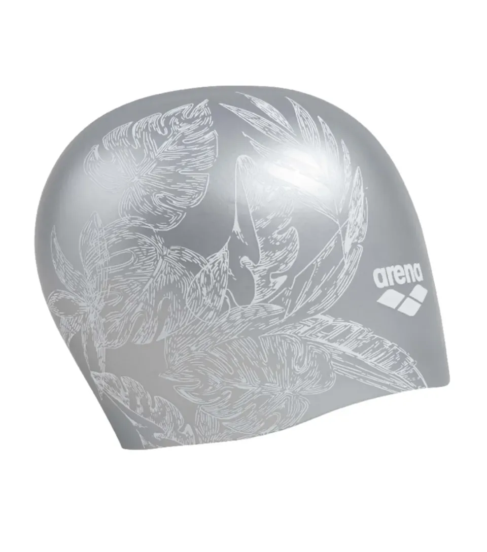 Arena Sirene Silicone cuffia nuoto capelli lunghi argento
