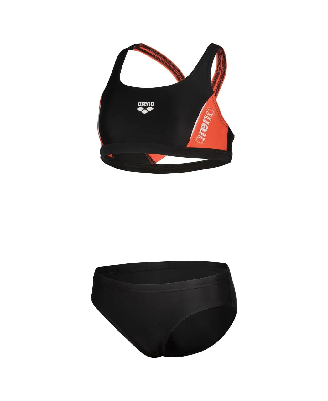 Arena Thrice Jr costume due pezzi bimba nero-corallo