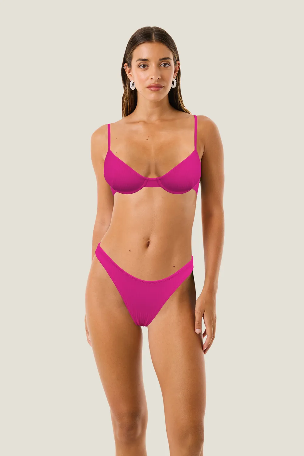 4 GIVENESS Ribs Colours bikini balconcino verde costina