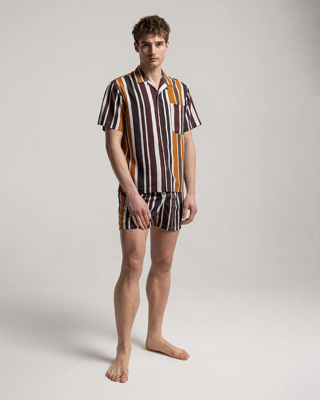 Mosso Sunwear Baiadera Boxer Mare Marrone Rigato