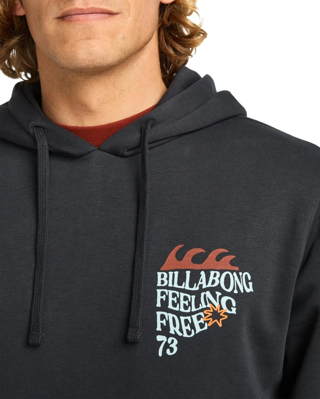 Billabong Foundation Po felpa uomo blu cappuccio