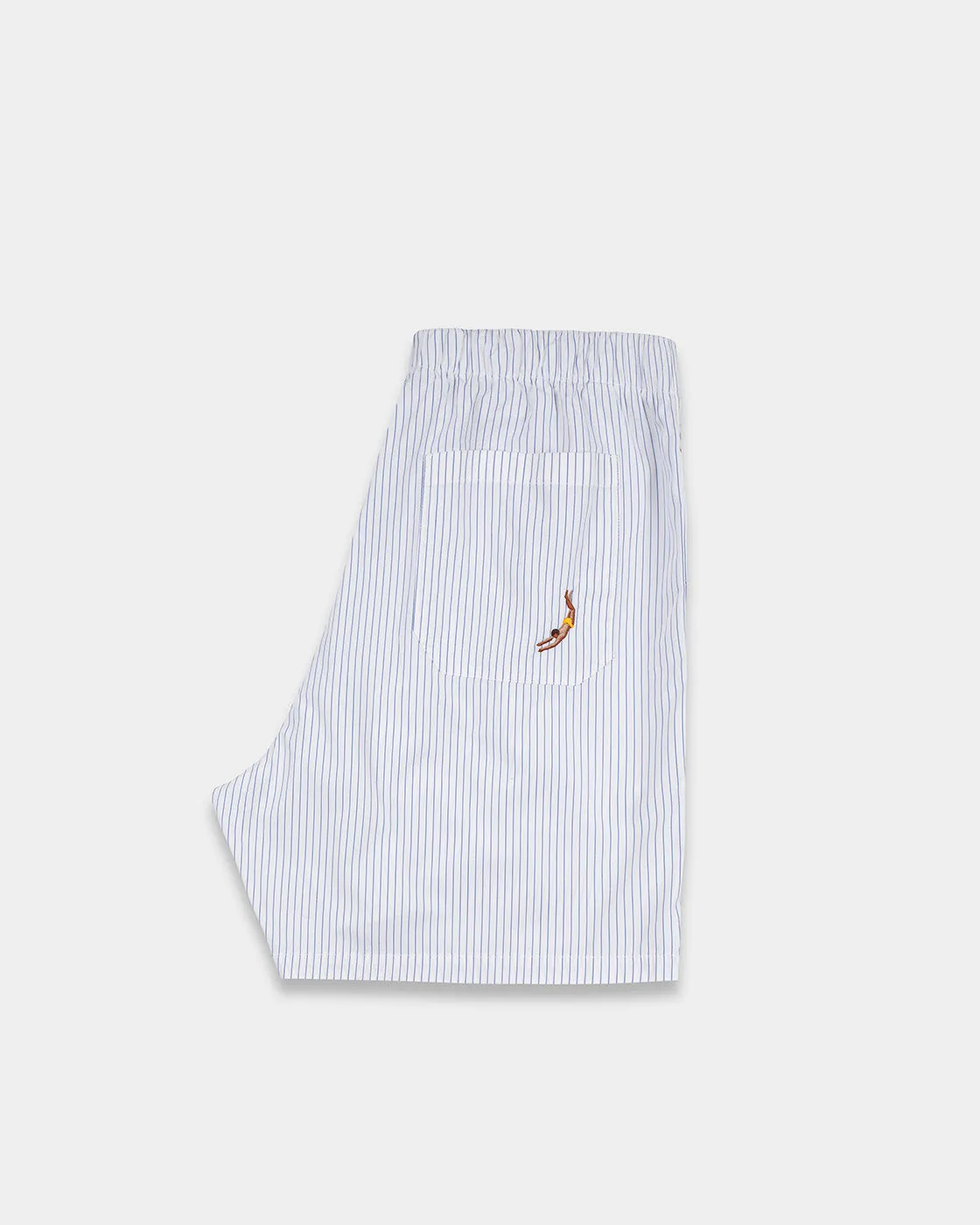 Mosso Sunwear White Striped pantaloncini cotone bianchi righe
