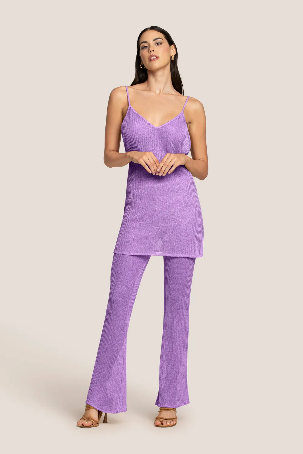 4Giveness Transparent Soft pantaloni zampa neri cover up