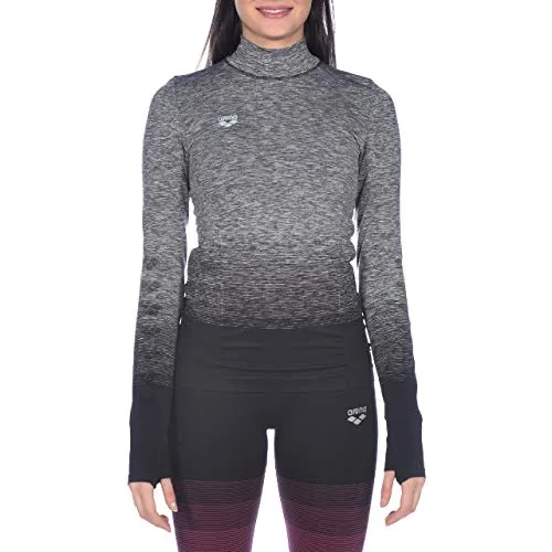 Arena Seamless Maglia Donna Maniche Lunghe nera termica