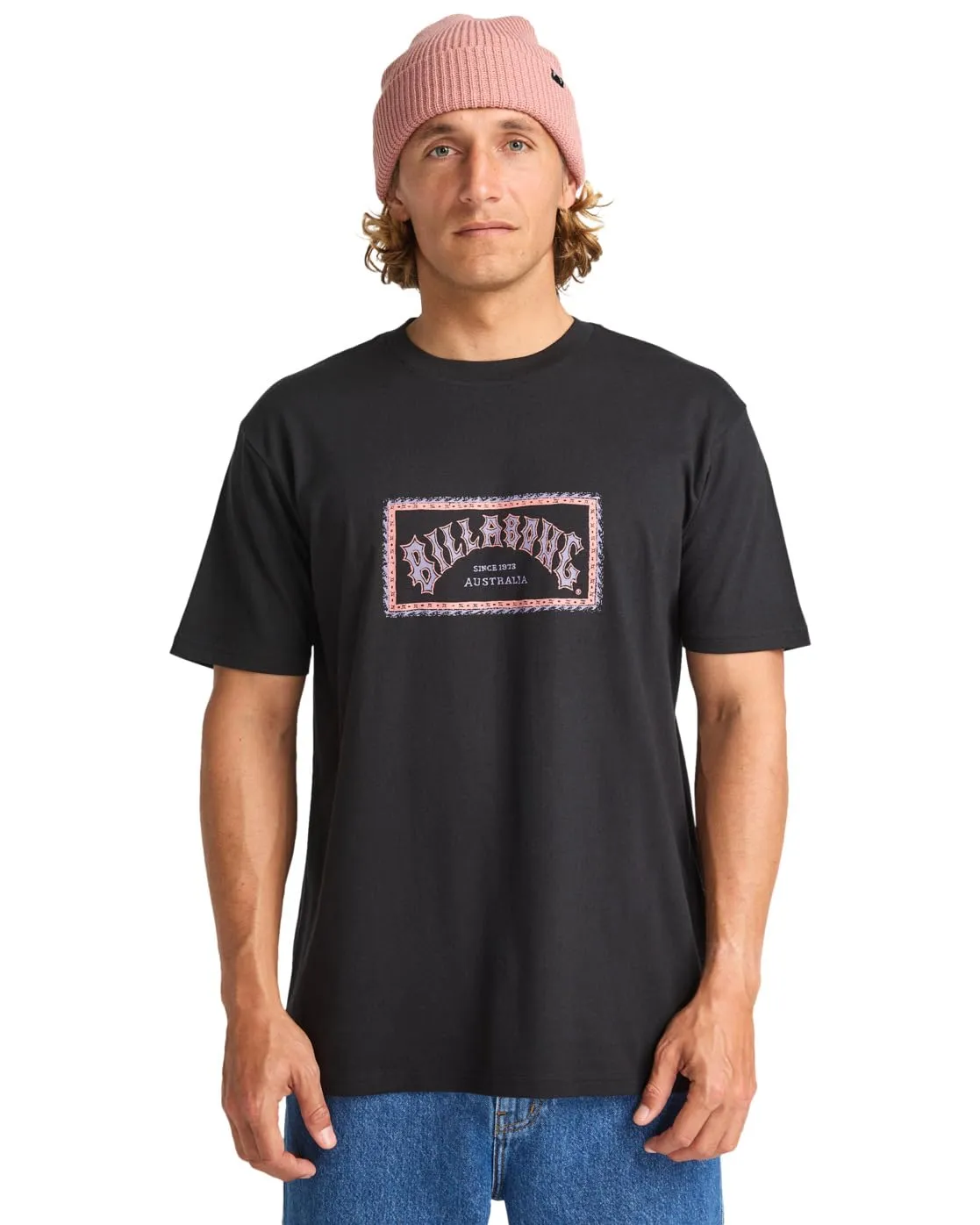 Billabong Arch Frame T-Shirt Uomo Nero Manica Corta cotone