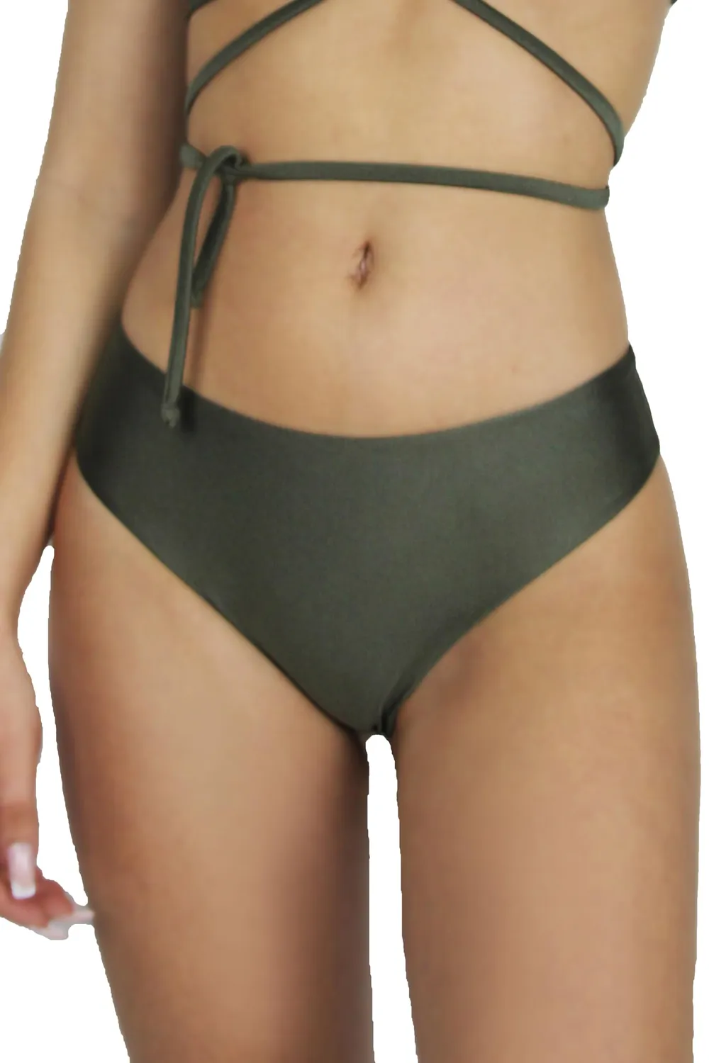 Teti Pico Slip Bikini Vita Alta Anello Oro