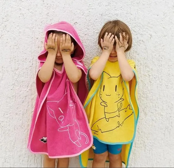 Arena Friends poncho accappatoio bambini S fucsia