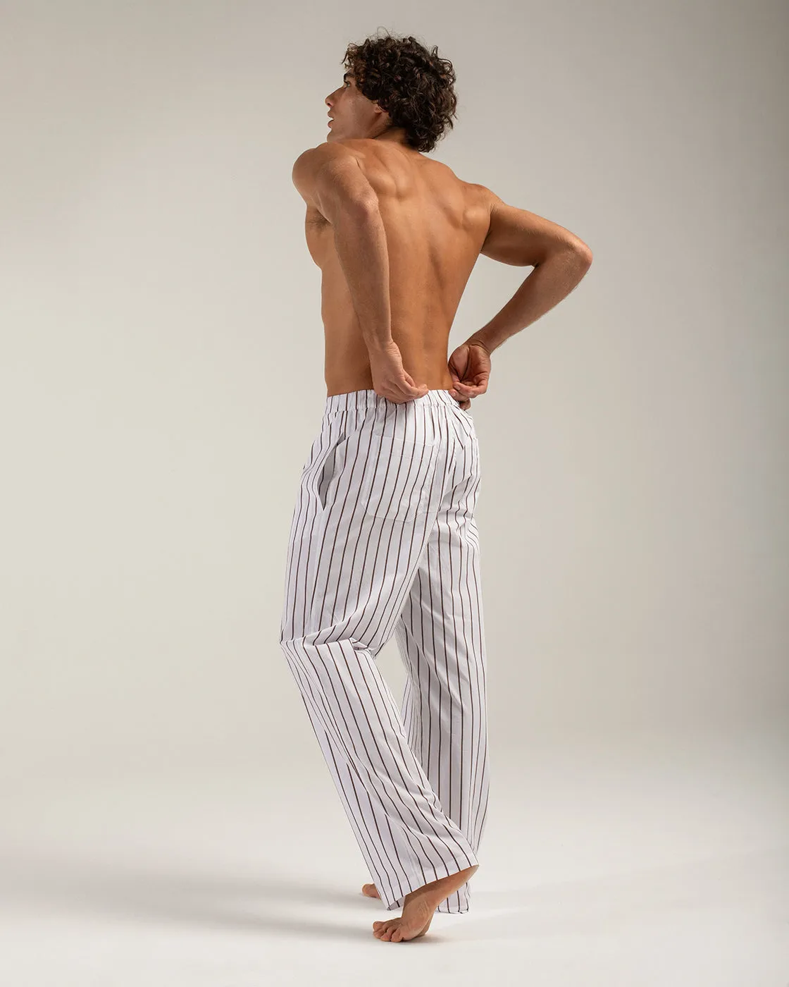 Mosso Sunwear Sun Stripes pantalone cotone marrone