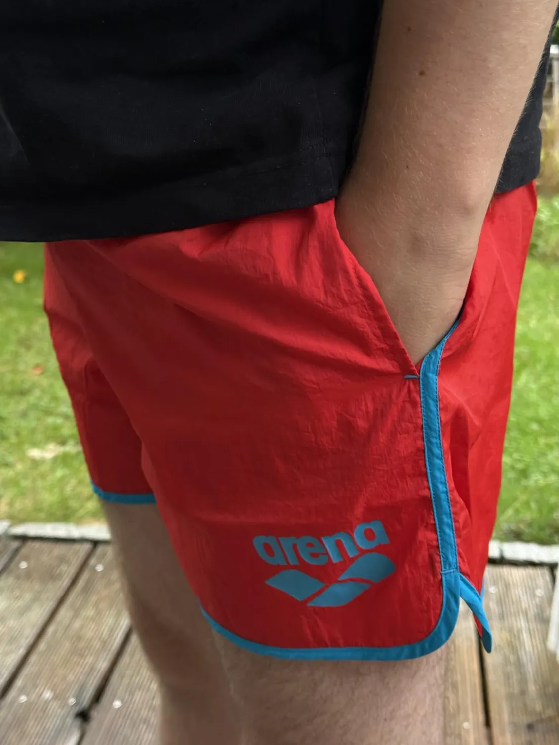 Arena Big Logo boxer mare uomo 3XL nero salvia
