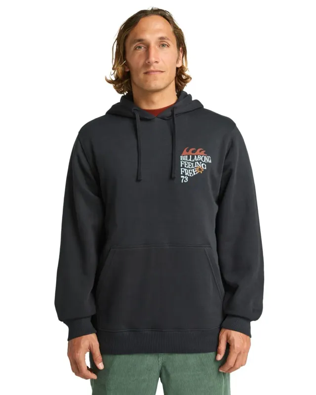 Billabong Foundation Po felpa uomo blu cappuccio