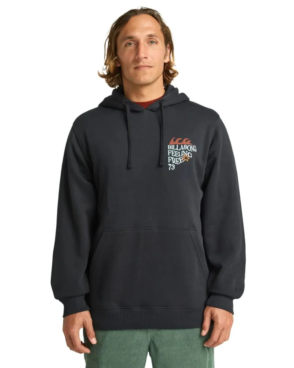 Billabong Foundation Po felpa uomo blu cappuccio