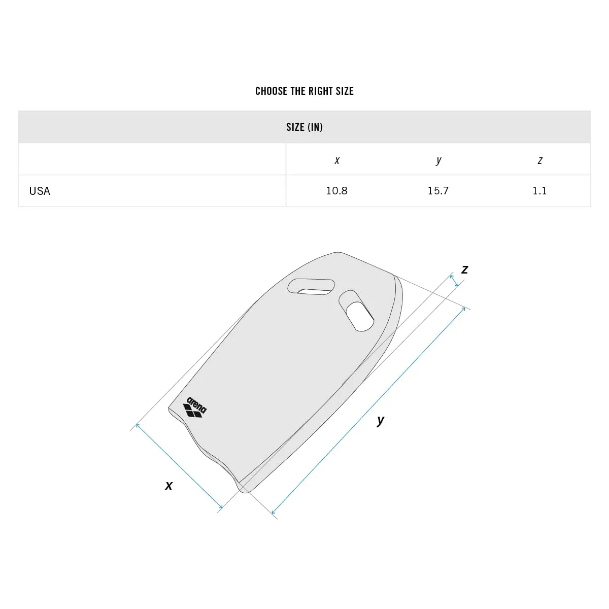 Arena Kickboard tavoletta nuoto adulto argento EVA