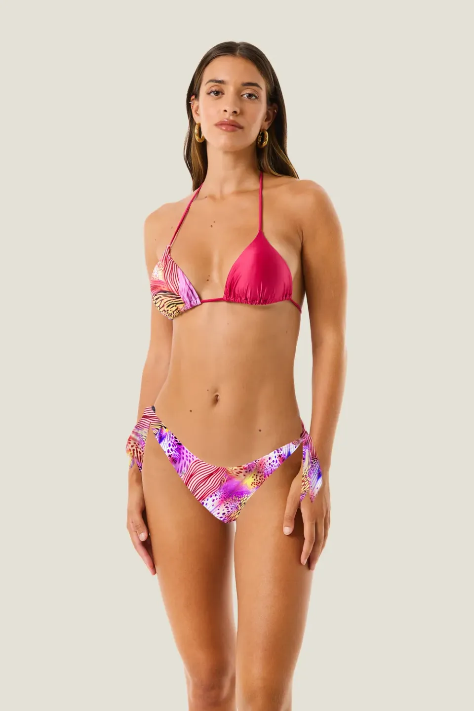 4 Giveness Pink Butterfly Bikini Triangolo slip fiocchi