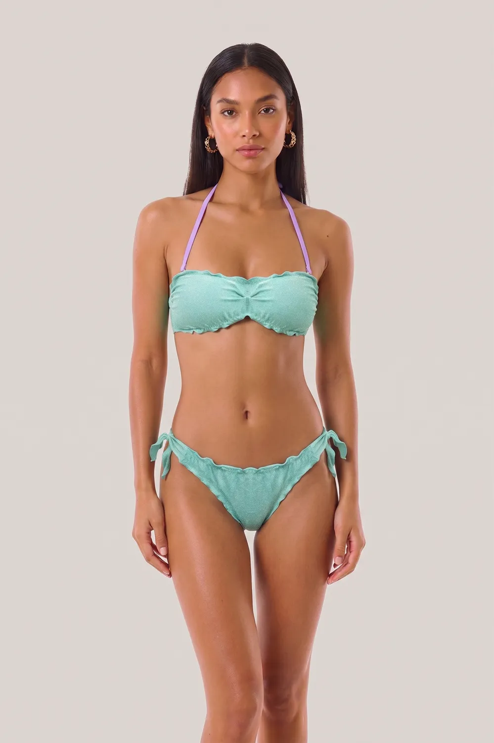 4 Giveness Fascia e Slip Glitter bikini lurex
