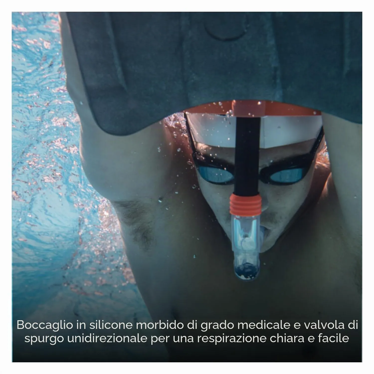 Zoggs Centre Line Snorkel tubo nuoto arancione