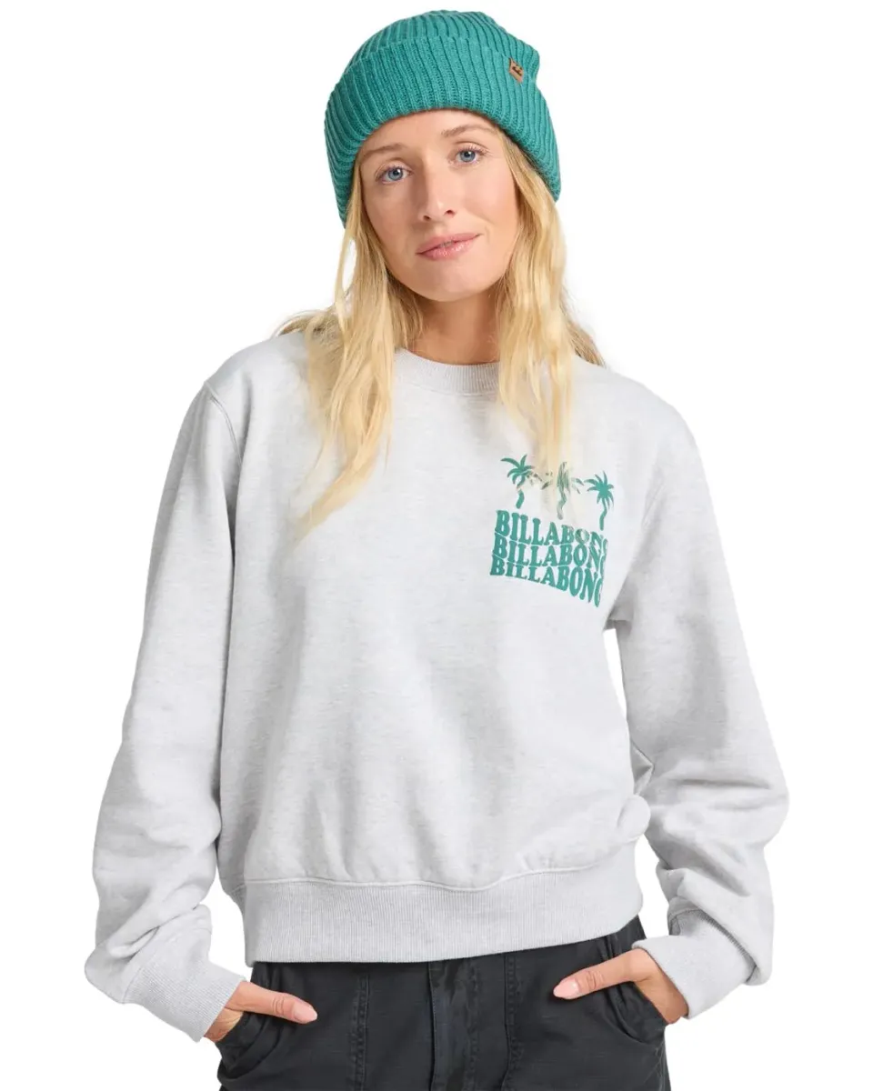 Billabong Family Tree felpa donna girocollo cotone