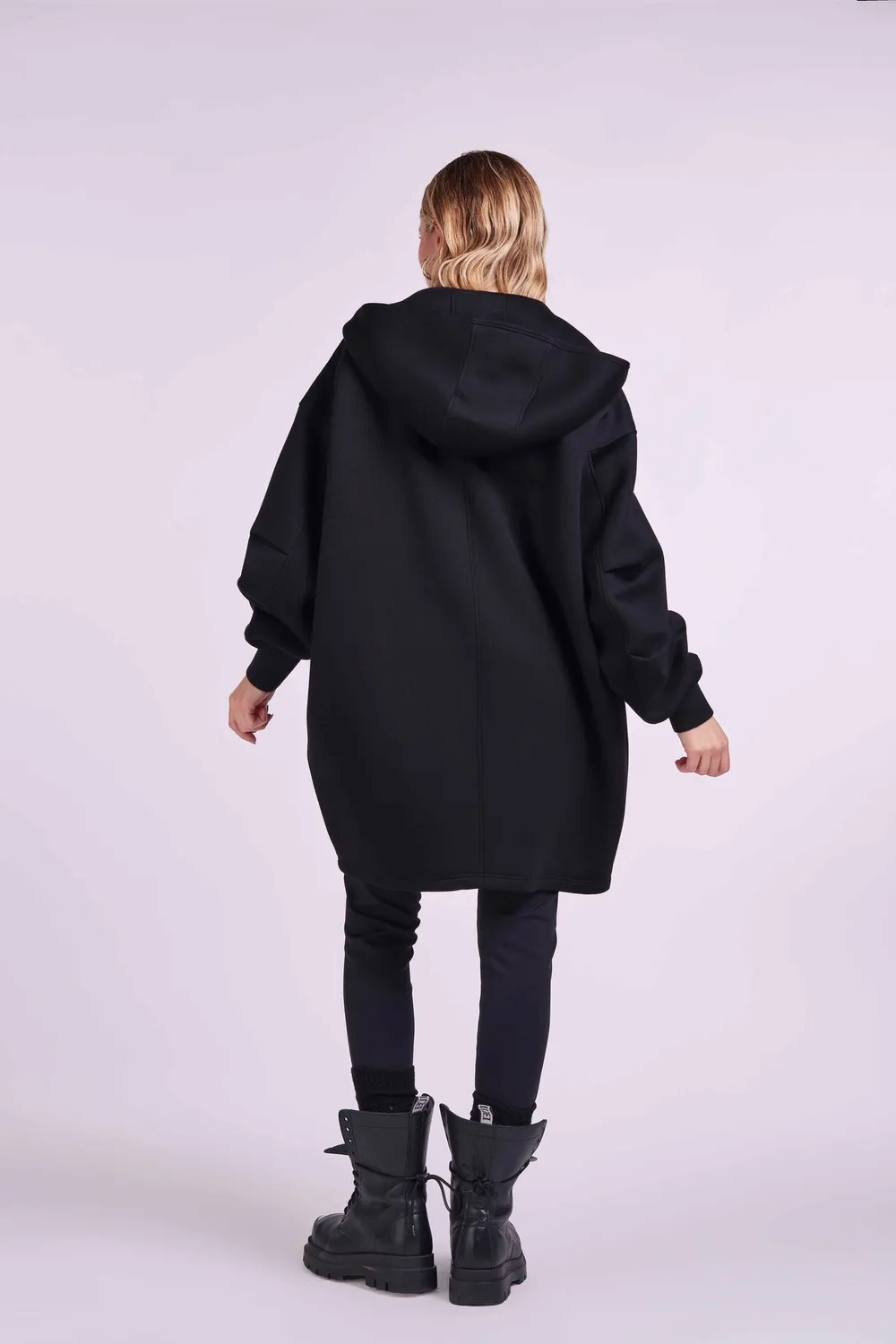 4 Giveness 4GVS coat scuba zip nero uomo