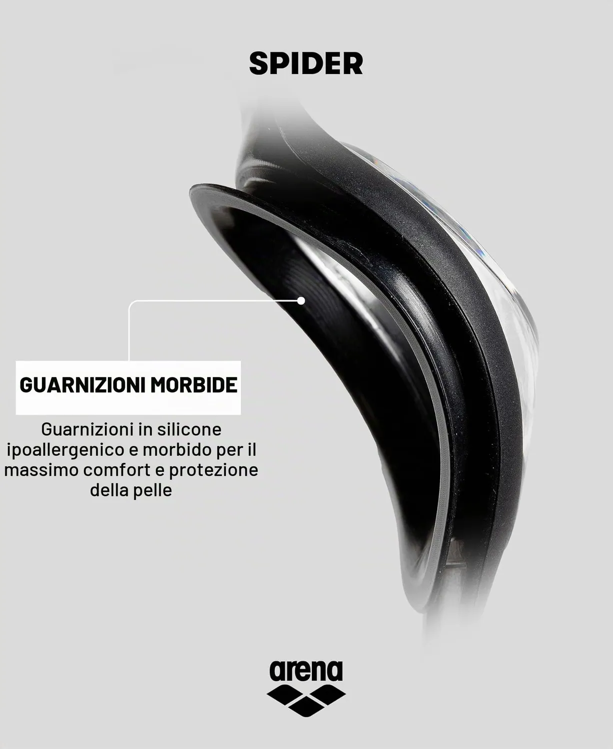 Arena Spider occhialini nuoto adulto clear-blue-white antiapp.