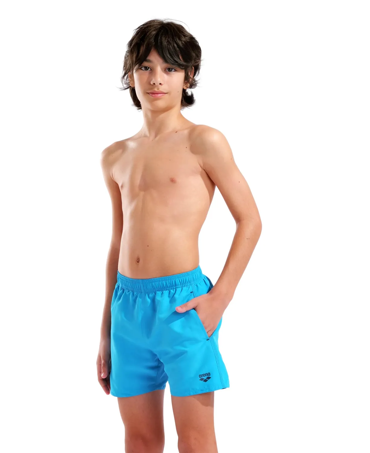 Arena Beach Boxer Solid R Costume Bimbo Navy-Turquoise